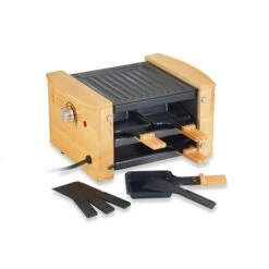 Raclette Grill 4 Poêlons 650 W Bois -Silikomart Cuisine Boutique 780191 1 1 Raclette grill 4 poelons 650 W bois Kitchen Chef Professional
