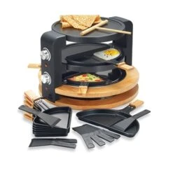 Raclette Ronde Multifonction 10 Poêlons 1500 W -Silikomart Cuisine Boutique 780193 3 1 Raclette ronde multifonction 10 poelons 1500 W Kitchen Chef Professional