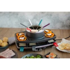 LIVOO Set à Raclette, Gril Et Fondue 8 Personnes 1100 W -Silikomart Cuisine Boutique 780212 1 3 Set a raclette gril et fondue 8 personnes 1100 W Livoo