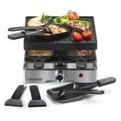 Appareil Raclette-gril électrique 4 Poêlons 750 W -Silikomart Cuisine Boutique 780253 2 1 Appareil raclette gril electrique 4 poelons 750 W Naturamix