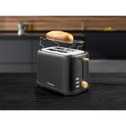 Bestron Toaster Grille-pain 2 Tranches Noir Et Bois -Silikomart Cuisine Boutique 780271 2 1 Toaster grille pain 2 tranches noir et bois Bestron