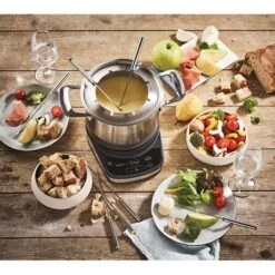 Fondue électrique Digitale Inox 1,2 L 8 Personnes 1200 W -Silikomart Cuisine Boutique 780297 2 1 Fondue electrique digitale inox 1 2 L 8 personnes 1200 W Simeo