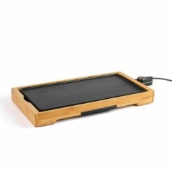LIVOO Plancha Grill électrique En Aluminium Et Bambou 2200 W DOC202 -Silikomart Cuisine Boutique 78161 2 2 Plancha grill electrique en aluminium et bambou 2200 W DOC202 Livoo
